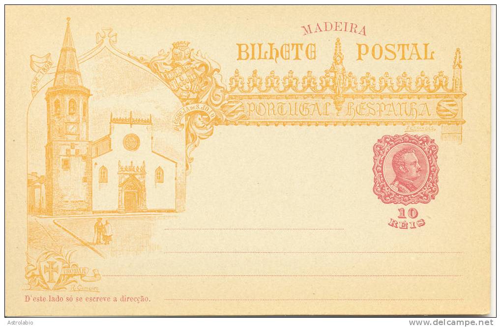 1898 L'horloge De Thomar, Madeira Portugal Entier Postal, Stationery - Uhrmacherei