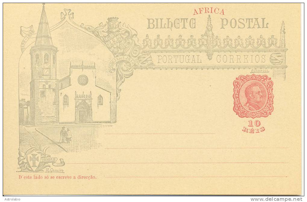 1898 L'horloge De Thomar Portugal Africa Entier Postal, Stationnery - Relojería