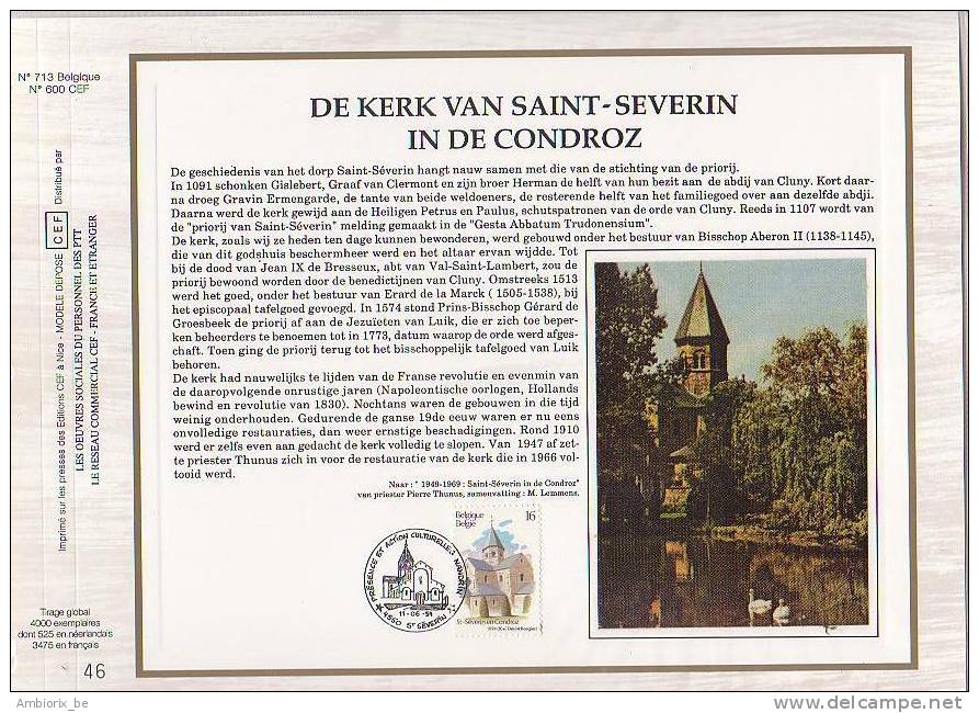 Carte Max CEF 2565 Saint Severin En Condroz - 1991-2000