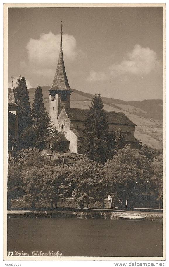 CH - BE - Spiez - Schlosskirche / [église Du Château] - (gelaufen / Circulée 1932) - Spiez