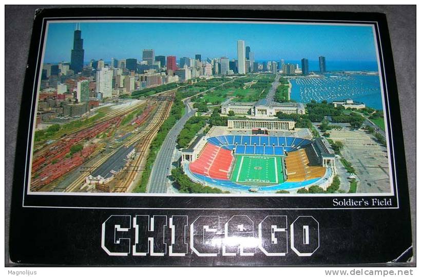 United States,Sport,Chicago Bears,Football Team,Stadium,Soldier´s Field,postcard - Rugby