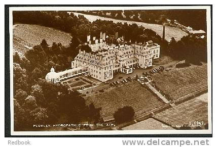 Aerial Real Photo Postcard Peebles Hydropathic Form The Air Scotland - Ref A61 - Peeblesshire