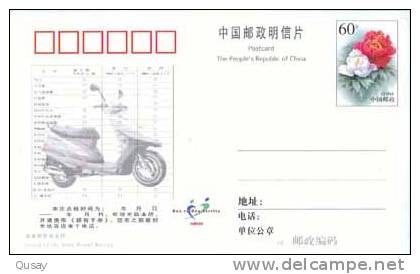 La Motocyclette, Motos  Motorbike Motor Bike , Entier Postal Sur Carte, Articles Postaux - Motorbikes