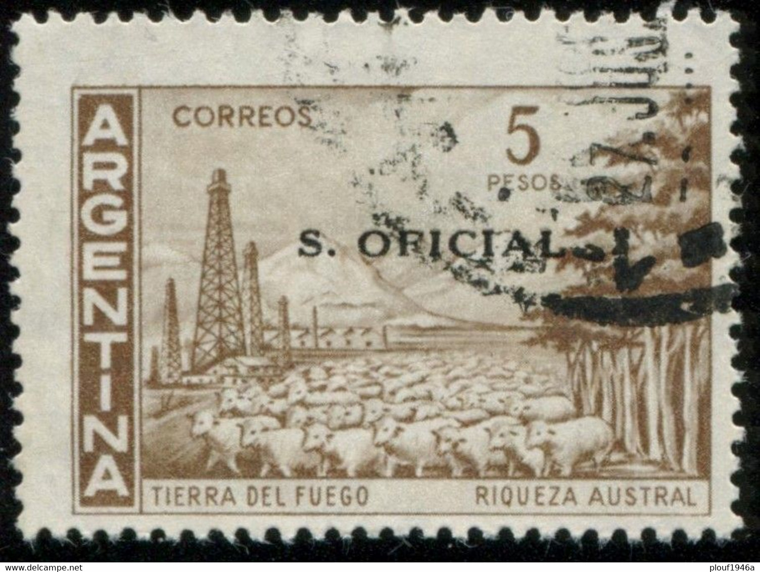 Pays :  43,1 (Argentine)      Yvert Et Tellier N° :    ?? (o) / Götig Et Jalil N° O 748 (o) - Oficiales