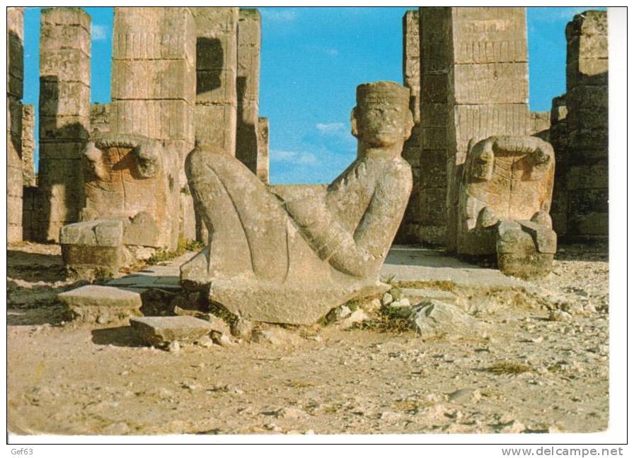 El Chac-Mool En El Templo De Los Guerreros - Chichen Itza - Yucatán (1984) - Mexique