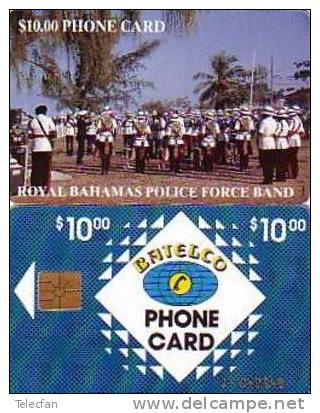 BAHAMAS POLICE FORCE BAND 10$ RECTO NUMEROTEE N° OR RARE - Bahama's