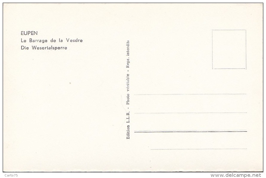 BELGIQUE - EUPEN - Barrage De La Vesdre - Eupen