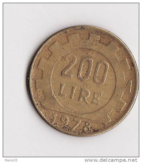 Italie - Lot De 2 Pièces De 200 Lires 1978 - 200 Liras