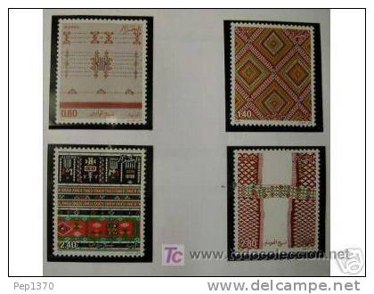 ARGELIA 1985 - TAPICES TAPISSERIE TAPESTRY - YVERT 854-857 - Textiel