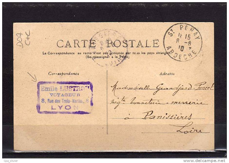 07 ST PERAY Vue Générale, Prise Des Ruines Du Chateau Crussol, Ed Artige MTIL 6108, Ardèche Pittoresque, 1910 - Saint Péray