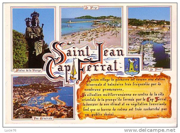 SAINT JEAN CAP FERRAT -  4 Vues - Blason Et Légende - Saint-Jean-Cap-Ferrat