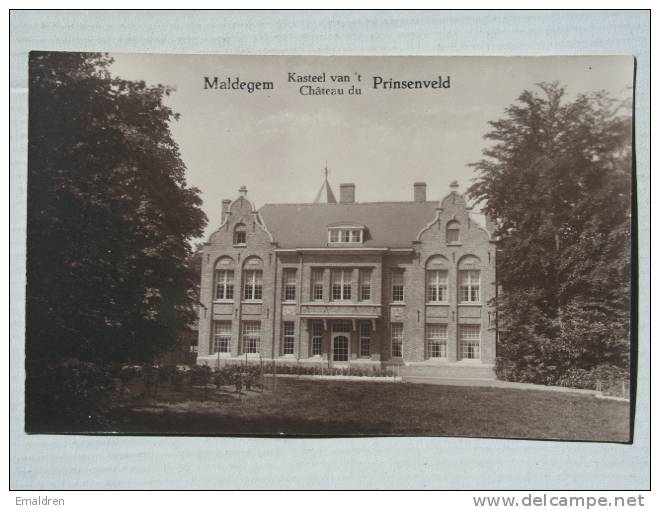 Maldegem - Kasteel Van ´t Prinsenveld.   Fotokaart - Maldegem