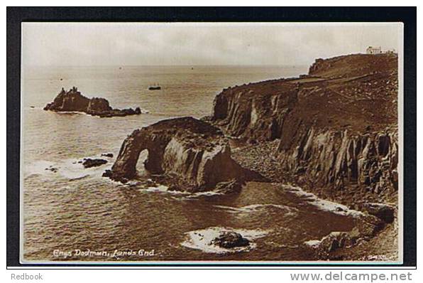 Real Photo Postcard Enys Dodman Land's End Cornwall - Ref 70a - Land's End