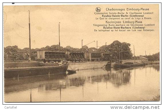 EISDEN: ST.BARBARA - DE LADINGSKAAI OP HET KANAAL VAN LUIK NAAR ANTWERPEN - Maasmechelen