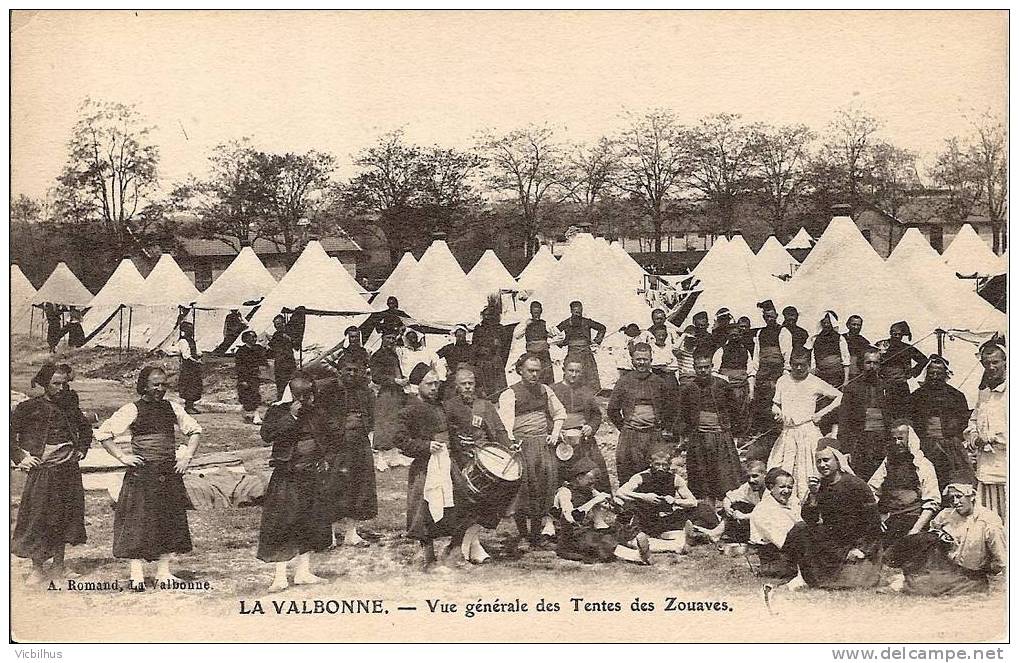 LA VALBONNE - (Ain) - Camp De La Valbonne - Vue Générale Des Tentes Des Zouaves. - Non Classés