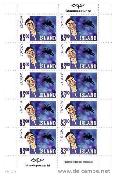 ISLANDE ICELAND 2002 1 Feuille Sheet ** - 2002