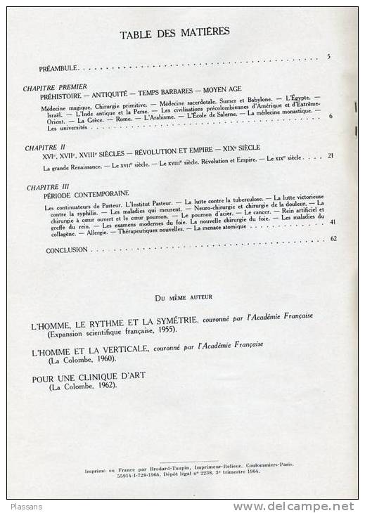 Histoire De La Médecine. Encyclopédie Par L´Image. 1964 - Medizin & Gesundheit