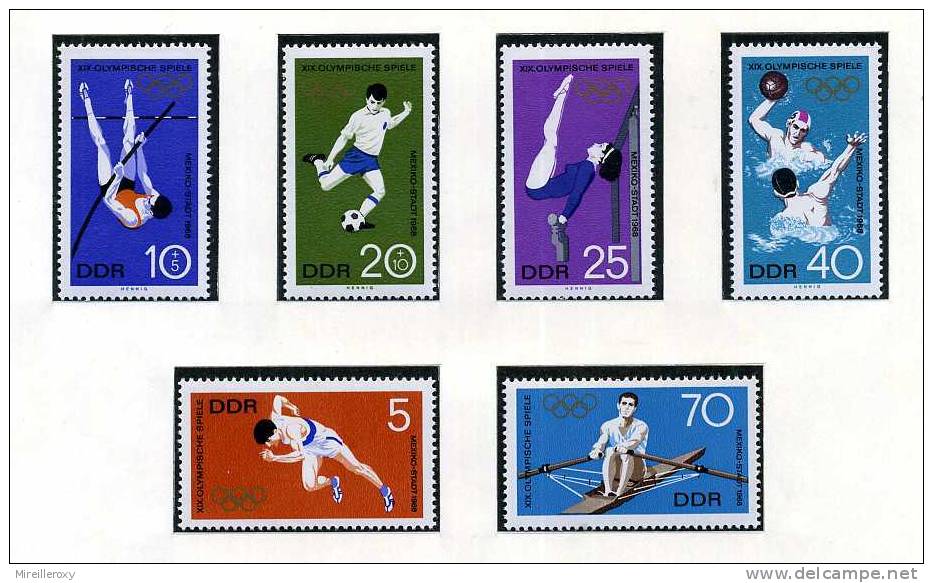 JO / JEUX OLYMPIQUES / MEXICO 1968 / FOOTBALL / AVIRON / COURSE  / TIMBRE ALLEMAGNE - Estate 1968: Messico