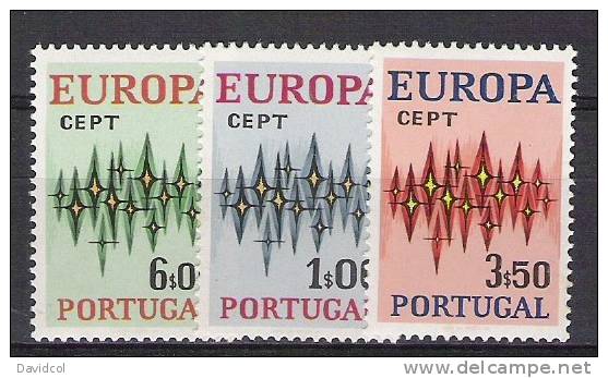 Q745.-.PORTUGAL-EUROPA CEPT- 1972- MNH - SCOTT # 1141-1143. SCV: US$ 40  ++ - Ungebraucht