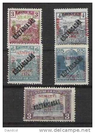 N327.-.HUNGARY / MAGYAR / HUNGRIA -1919-SZEGED ISSUE.- MH LOT.SCOTT # 2 / 32 ..SCV :US$210 ++ - Szeged