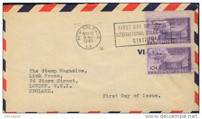 1949 USA FDC UPU Union Postal - U.P.U.