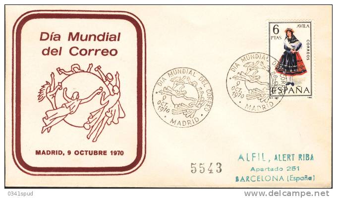 1970 Espagne UPU Union Postal - U.P.U.