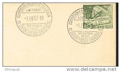 1957 Suisse Lausanne  UPU Union Postal - U.P.U.