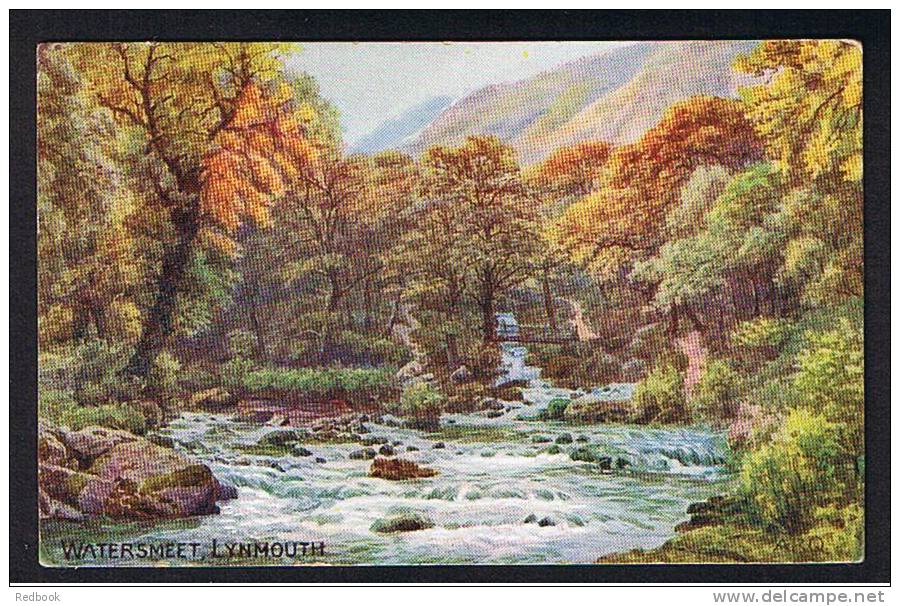 J. Salmon ARQ A.R. Quinton Postcard Watersmeet Lynmouth Devon - Ref A71 - Lynmouth & Lynton