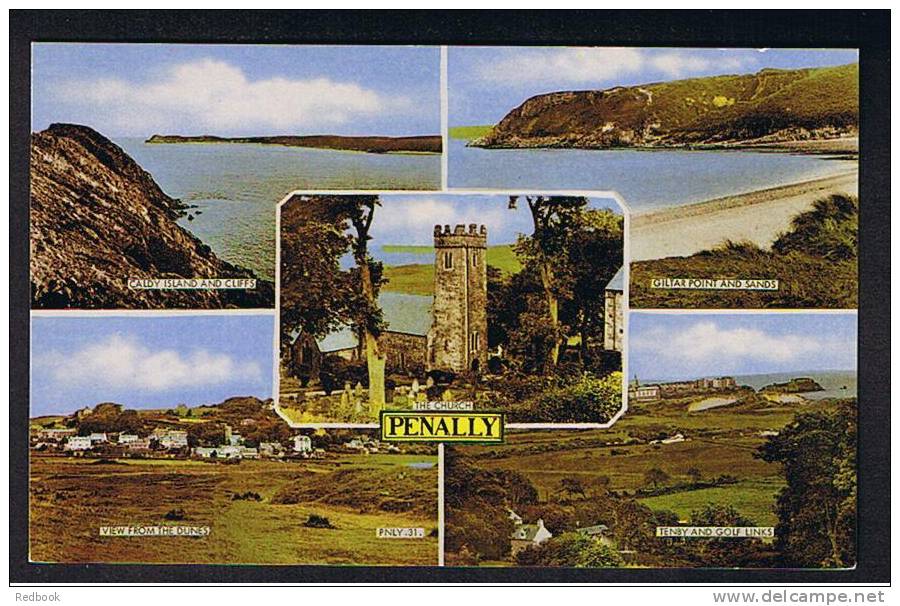 Tenby & Golf Links Giltar Point Caldey Island Penally Postcard Pembroke Pembrokeshire Wales - Ref A76 - Pembrokeshire