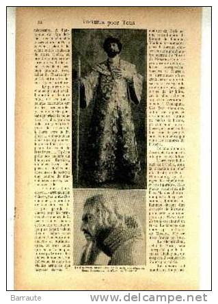 Article De 1908 " Les Chanteurs étrangers A L´OPERA De PARIS." CHALIAPINE Et Ermolenko - Franse Schrijvers