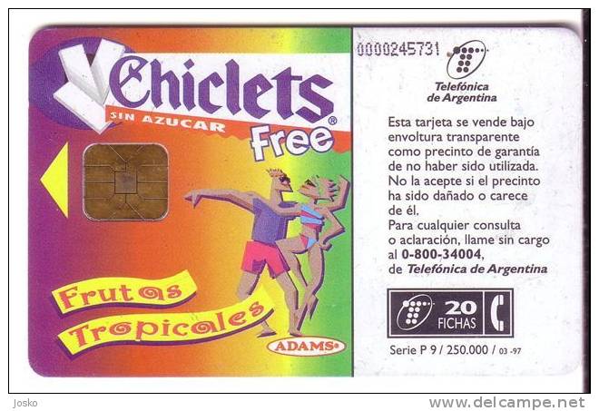 CHICLETS Frutas Tropicales ( Argentina )  - Allways See Scan For Condition - Argentine