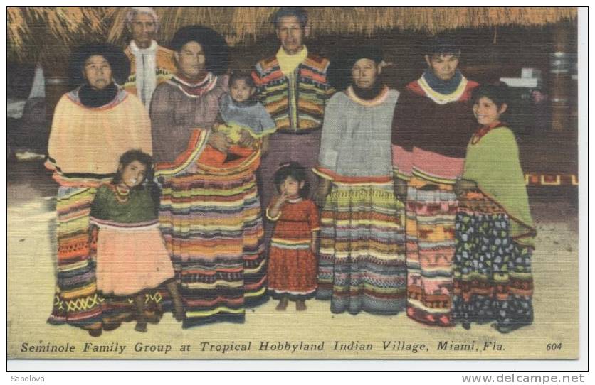 Indien De L´amérique Du Nord USA Indians Séminoles Family - Native Americans