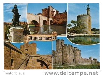 Aigues Mortes - La Statue De St Louis - La Tour De Contance - Rempart - Tour Des Bourguigons - Aigues-Mortes