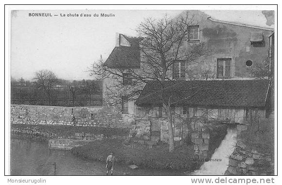 94 )FL) BONNEUIL, La Chute D´Eau Du Moulin, Animée - Bonneuil Sur Marne