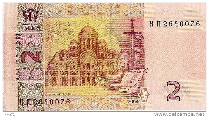 2 Hryven   "UKRAINE"   2004      UNC   P117    Ro 75 - Ucrania