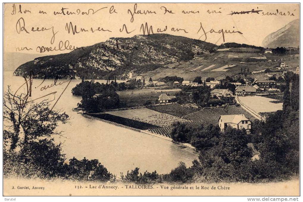 TALLOIRES - Le Lac D´Annecy. Vue Générale Et Le Roc De Chère - Talloires