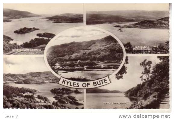 Old - Vintage Scotland Postcard - Carte Postale Ancienne D´Ecosse - Kyles Of Bute - Bute