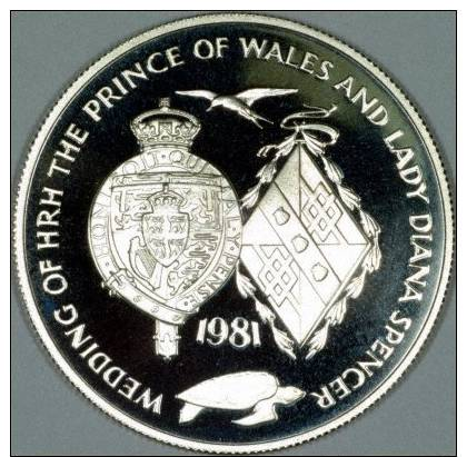 ASCENSION ISLAND * ROYAL WEDDING 1981 * TURTLE * BIRD * SILVER PROOF * - Ascensione