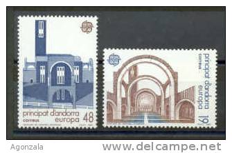 TIMBRES NOUVEAUX ANDORRE 1987 EUROPA CEPT ARCHITECTURE SANCTUAIRE DE MERITXELL - 1987