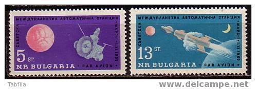 BULGARIE - 1963 - Lancement Sovietique Sonde Vers Mars - 2v - Neufs