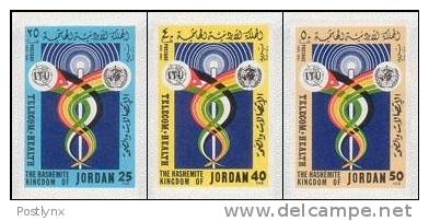 JORDAN 1981 ITU World Telecommunication Day IMPERF.SET:3 [non Dentelé,Geschnitten,no Dentado,non Dentellato,ogetande] - Jordan