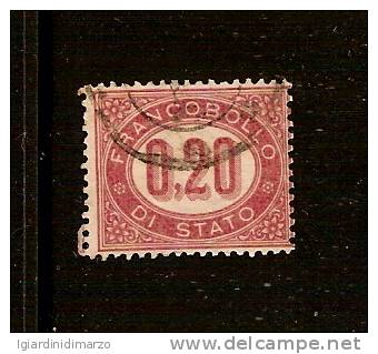 REGNO D´ITALIA- 1875 -Francobollo Per Il Servizio Di Stato- Valore Usato Da 20 C. Lacca -in Buone Condizioni - DC1466. - Service