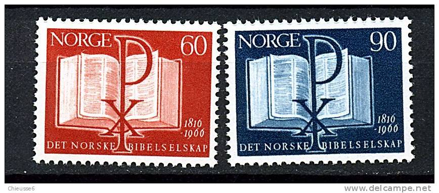 Norvège ** N° 495/496 - Sesquicentenaire De La Sté Biblique - Unused Stamps