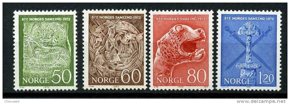 Norvège ** N° 598 à 601 - Unification De La Norvège - Ongebruikt