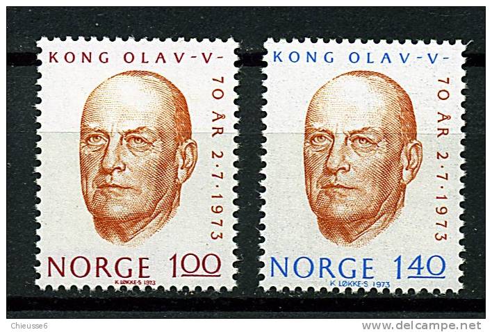 Norvège ** N° 620/621 - Ann. Du Roi Olav V - Nuovi