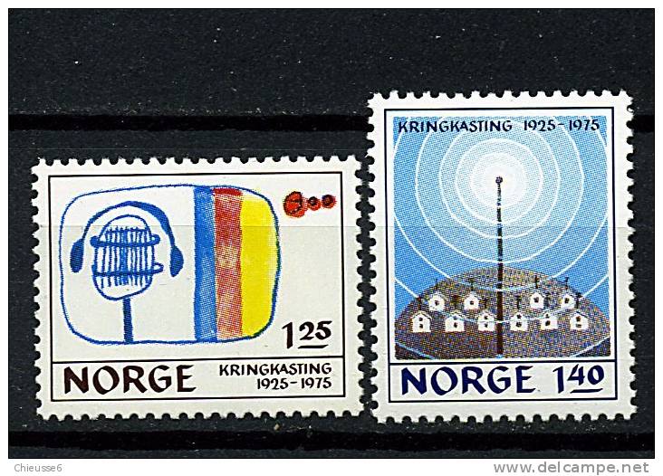 Norvège ** N° 668/669 - 50e Ann. De La Radio Norvégienne - Ungebraucht