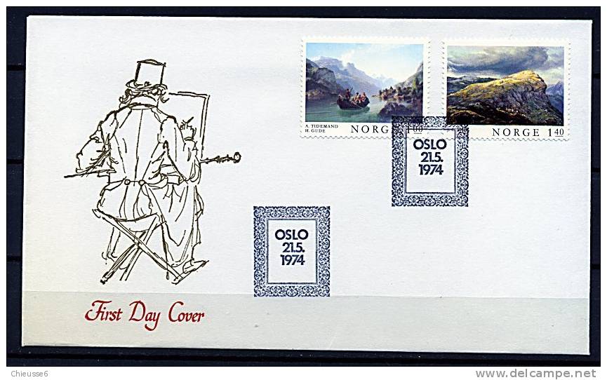 Norvège - Enveloppe 1er Jour N° 637/638 - Peintures Norvégiennes - FDC