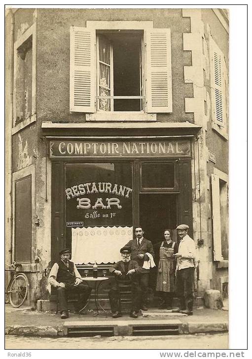 CPP  COMPTOIR NATIONAL ( Restaurant Bar Café Pub Dubonnet Rue National Carte Photo) - Cafés