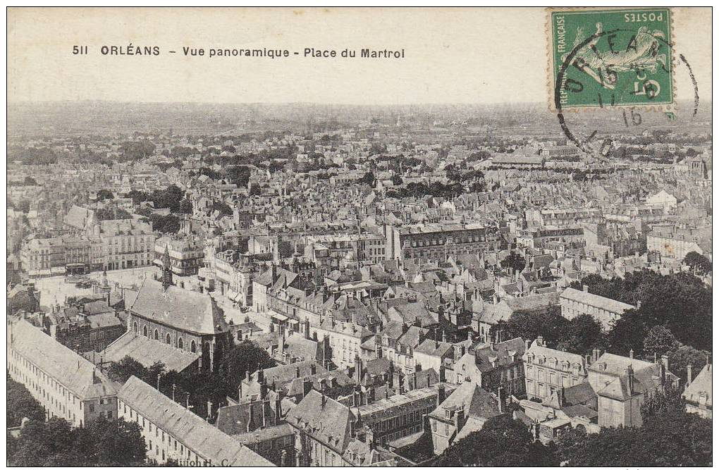 45 ORLEANS   Vue Panoramique 1916 - Orleans