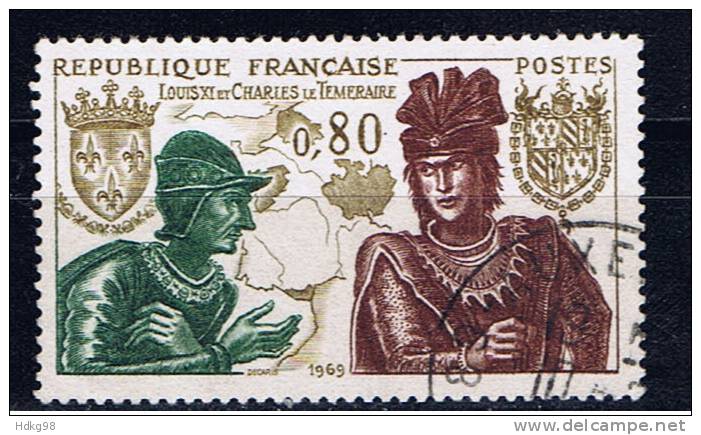 F Frankreich 1969 Mi 16788 Ludwig XI. Und Karl Der Kühne - Usados
